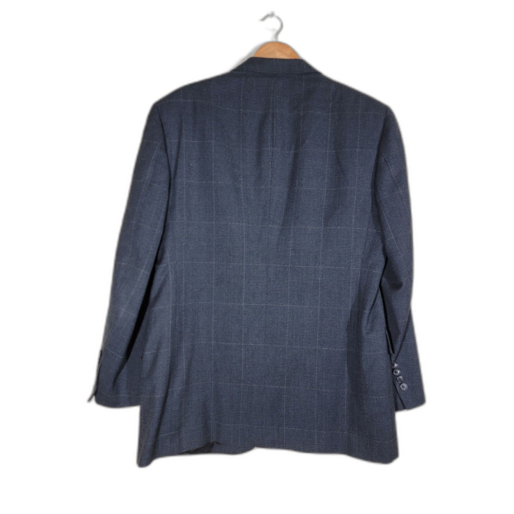 Christian Dior Monsieur Black Plaid Windowpane Sport Coat Suit Jacket Blazer- 41 - Picture 3 of 11